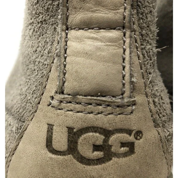 UGG Freamon Waterproof Suede Chukka Boots Mens Size 9 Grey Goat Leather Lining - Picture 5 of 14